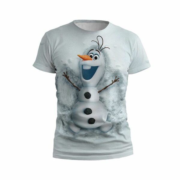 Футболка дитяча спортивна з принтом «Олаф у снігу. Крижане серце. Olaf in Snow. Frozen»