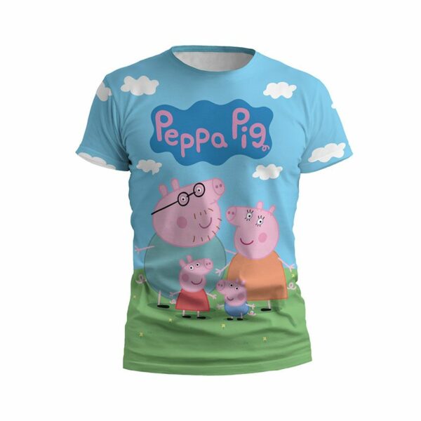 Футболка дитяча спортивна з принтом «Свинка Пеппа. Щаслива Родина. Peppa Pig. Happy Family»