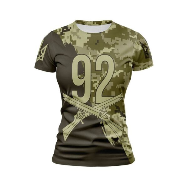 Футболка женская спортивная с принтом «92-я отдельная штурмовая бригада. Путь воина. Warrior Path»