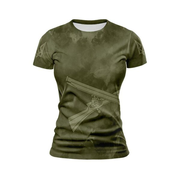 Футболка женская спортивная с принтом «92-я отдельная штурмовая бригада. Тактический стиль. Tactical style»