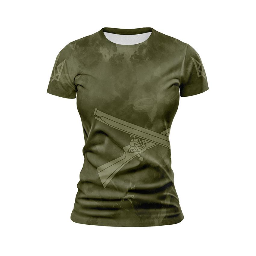 Футболка женская спортивная с принтом «92-я отдельная штурмовая бригада. Тактический стиль. Tactical style»