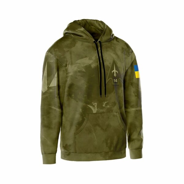 Худи мужское с принтом «14-й отдельный полк беспилотных авиационных комплексов. Тактический стиль. Tactical style»