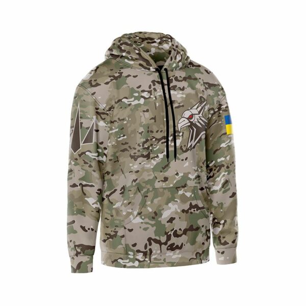 Худи мужское с принтом «424-й отдельный батальон беспилотных систем «SVAROG». Несокрушимый знак. Unbreakable Symbol»