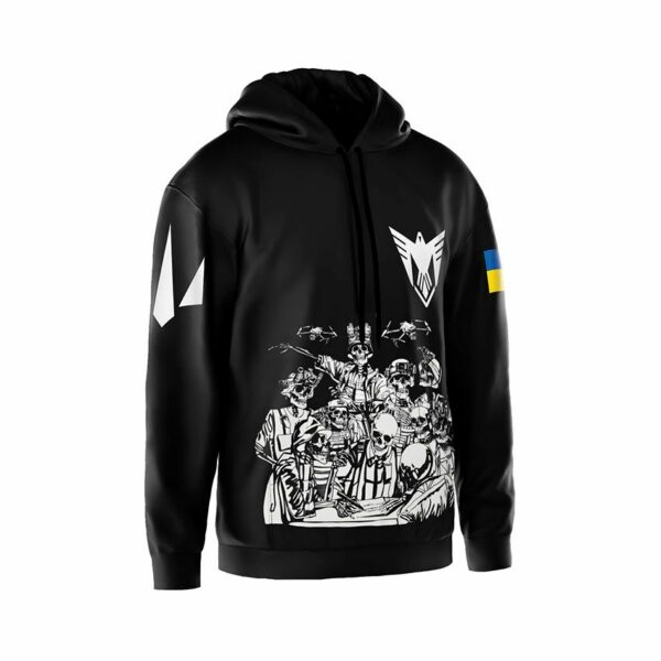 Худи мужское с принтом «9-я отдельная бригада беспилотных систем. Команда бессмертных. Undead Squad»