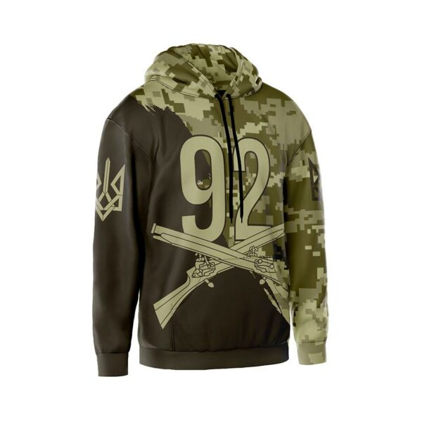 Худи мужское с принтом «92-я отдельная штурмовая бригада. Путь воина. Warrior Path»
