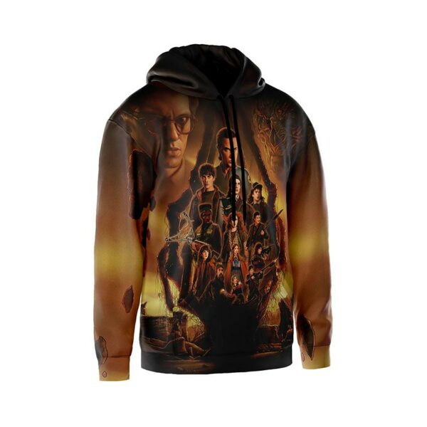 Худи мужское с принтом «Очень странные дела. 5 сезон. Мир Ужасов. Stranger Things. Season 5. World of Horrors»