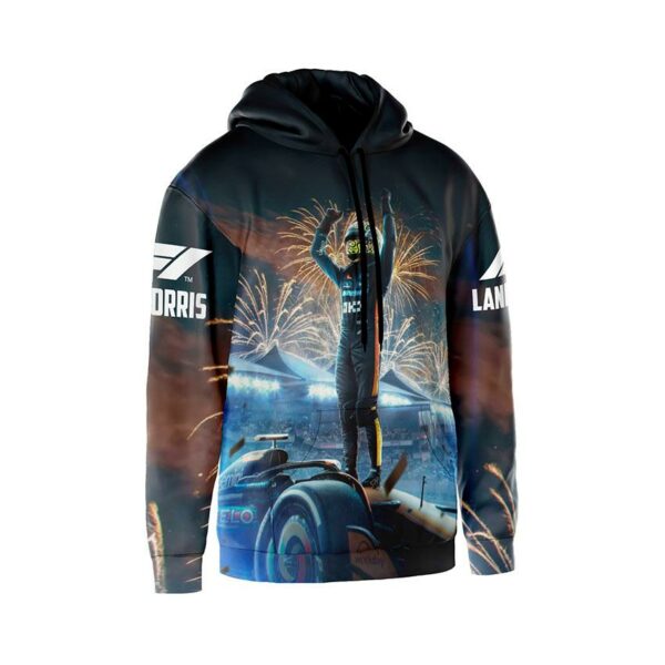 Худи мужское с принтом «Ландо Норрис. Формула-1. Lando Norris. Formula-1»