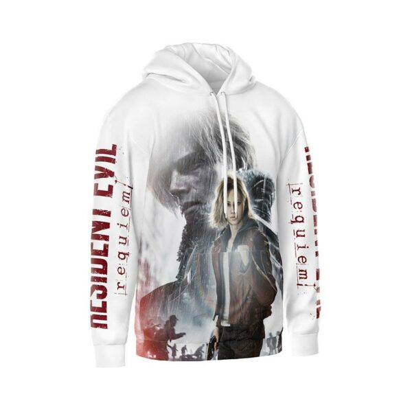 Худи мужское с принтом «Обитель Зла. Реквием. Туман апокалипсиса. Resident Evil. Requiem. Apocalypse Fog»