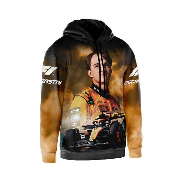 Худи мужское с принтом «Оскар Пиастри. Пилот Формулы-1. Oscar Jack Piastri. Formula-1»