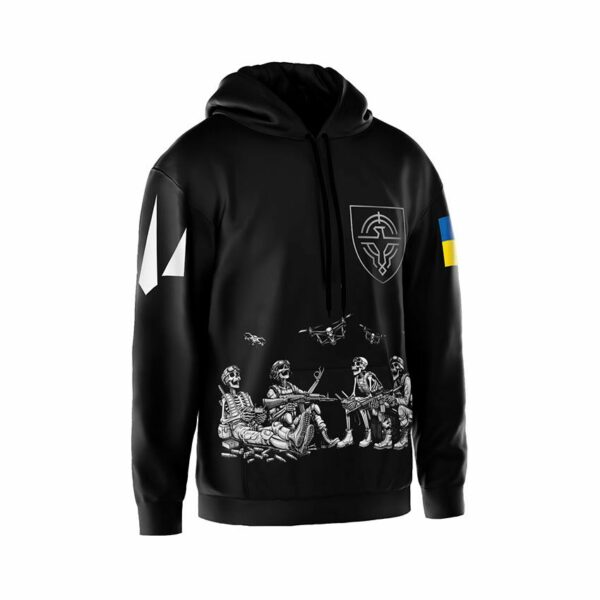 Худи мужское с принтом «Силы беспилотных систем Вооруженных сил Украины. Бессмертные дроны. Immortal Drones»