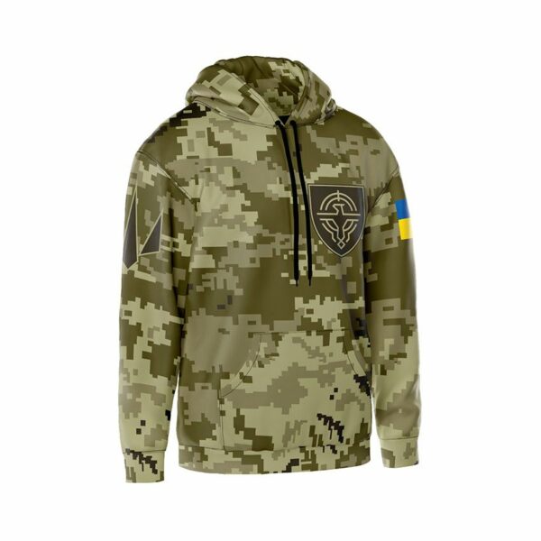 Худи мужское с принтом «Силы беспилотных систем Вооруженных сил Украины. Камуфляж. Camouflage»