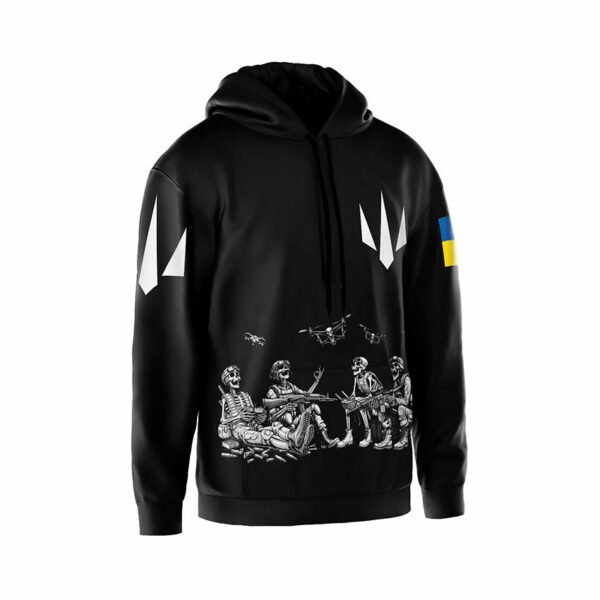 Худи мужское с принтом «Силы беспилотных систем. Бессмертные дроны. Immortal Drones»