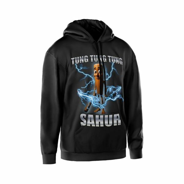 Худи мужское с принтом «Тун Тун Тун Сагур. Мем. Tung Tung Tung Sahur. Meme»