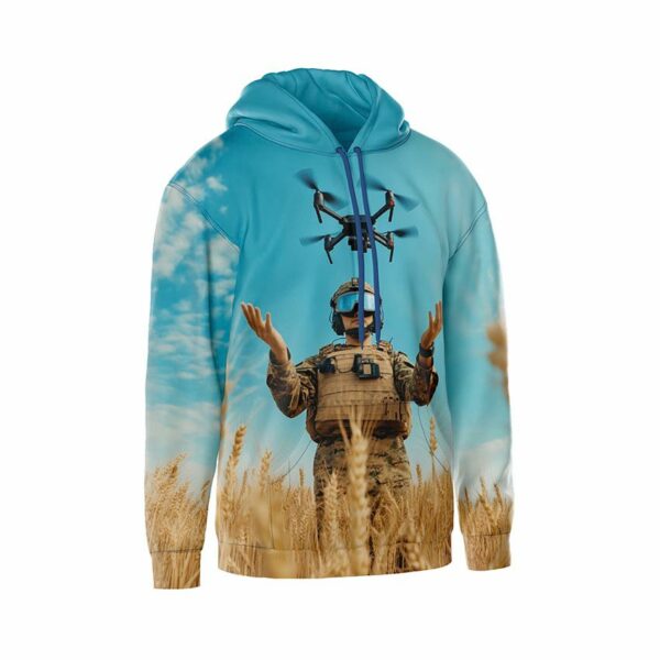 Худі чоловіче з принтом «Захисник неба. Sky Defender»