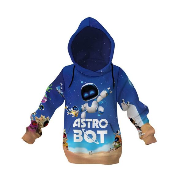 Худі дитяче з принтом «Астро робот. Космічна пригода. Astro Bot. Space Adventure»