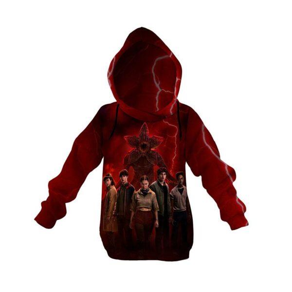 Худі дитяче з принтом «Дивні Дива. 5 сезон. Демогоргон загроза. Stranger Things. Season 5. Demogorgon threat»