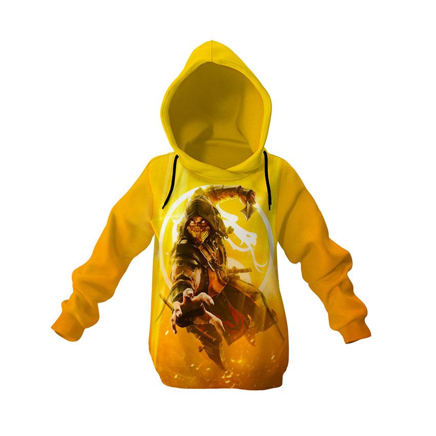 Худі дитяче з принтом «Скорпіон. Золотий воїн. Мортал Комбат. Scorpion. Golden Warrior. Mortal Kombat»