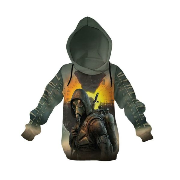 Худі дитяче з принтом «Сталкер. Серце Чорнобиля. Stalker. Heart of Chornobyl»