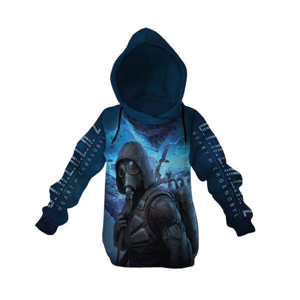 Худі дитяче з принтом «Сталкер: Серце Чорнобиля. Сталкерська Ніч. Stalker: Heart of Chornobyl. Stalker’s Night»