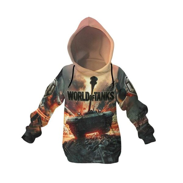 Худі дитяче з принтом «Світ танків. Великий танк. World of Tanks. Big tank»