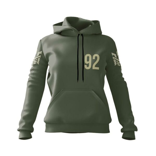 Худи женское с принтом «92-я отдельная штурмовая бригада. Украинская тактика. Ukrainian Tactics»