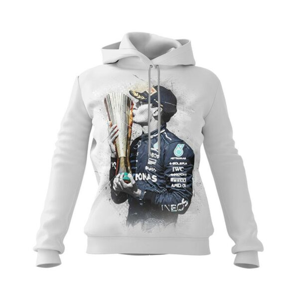 Худи женское с принтом «Джордж Расселл. Золотой кубок. Формула-1. George Russell. Golden Cup. Formula-1»