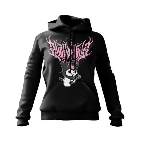 Худи женское с принтом «Куроми. Металлическая эстетика. Kuromi. Metal Aesthetic»