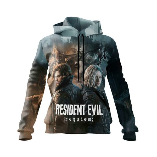 Худи женское с принтом «Обитель зла. Реквием. Город ужаса. Resident Evil. Requiem. City of Horror»