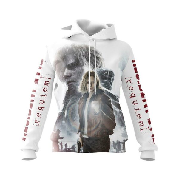 Худи женское с принтом «Обитель Зла. Реквием. Туман апокалипсиса. Resident Evil. Requiem. Apocalypse Fog»