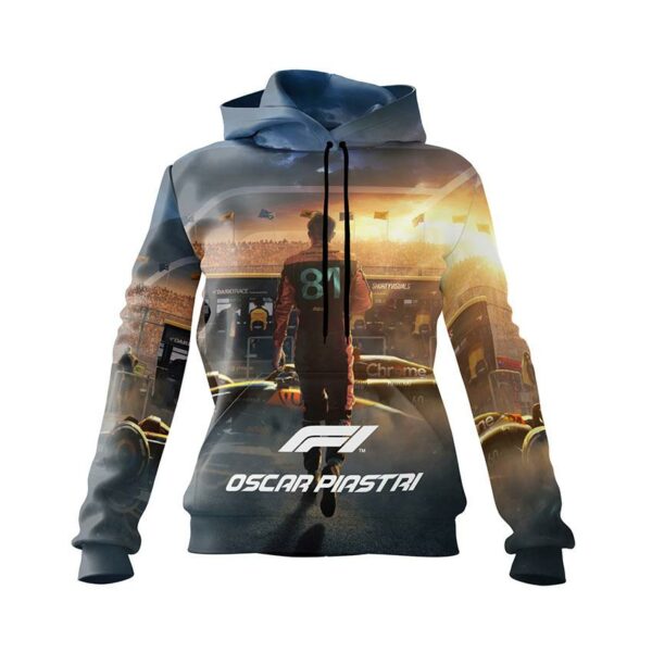 Худи женское с принтом «Оскар Пиастри. Формула-1. Oscar Jack Piastri. Formula-1»