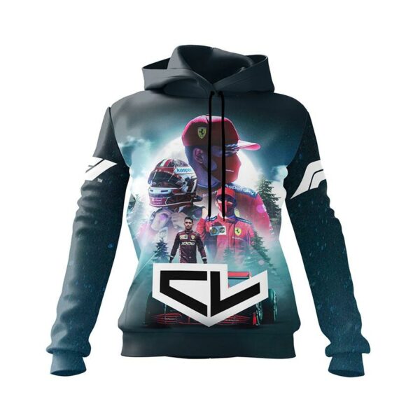 Худи женское с принтом «Шарль Леклер. Формула-1. Charles Leclerc. Formula-1»