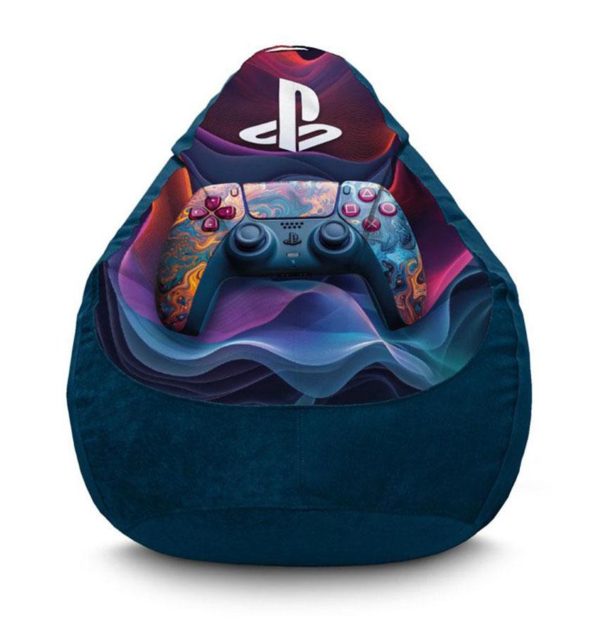 Кресло мешок с принтом «Цветной контроллер. PlayStation. Colorful Controller»