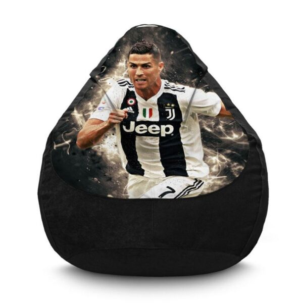 Крісло мішок з принтом «Кріштіану Роналду. Легенда футболу. Cristiano Ronaldo. Football legend»