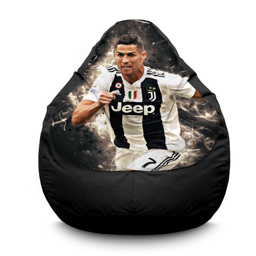 Крісло мішок з принтом «Кріштіану Роналду. Легенда футболу. Cristiano Ronaldo. Football legend»