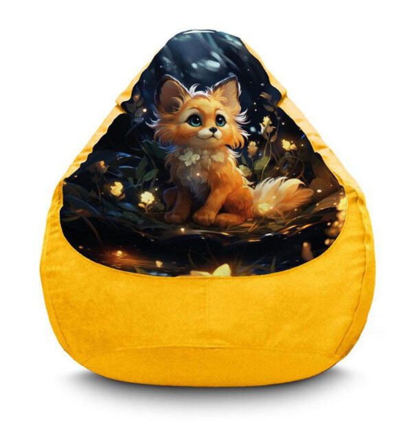 Кресло мешок с принтом «Милый лисенок. Сказочный лес. Cute little fox. Fairytale forest»