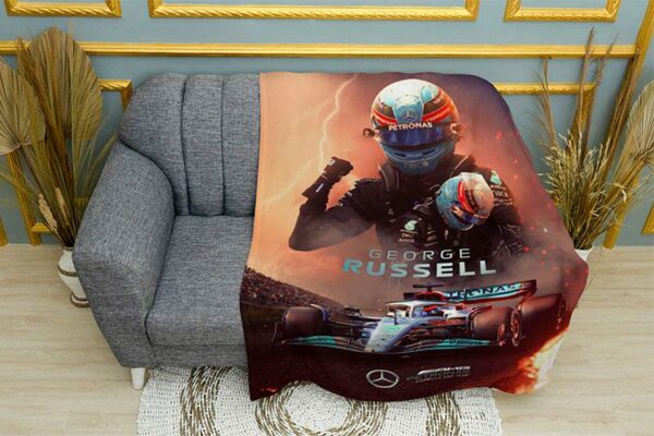 Плед «Джордж Расселл. Победоносный дух. Формула-1. George Russell. Victory Spirit. Formula-1»