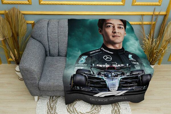 Плед «Джордж Расселл. Звезда команды Мерседес. Формула-1. George Russell. Mercedes Team Star. Formula-1»