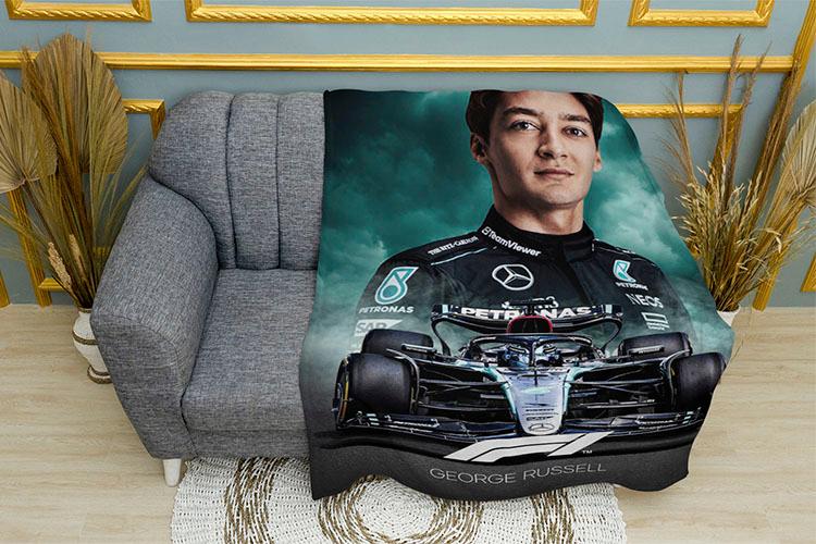 Плед «Джордж Расселл. Звезда команды Мерседес. Формула-1. George Russell. Mercedes Team Star. Formula-1»