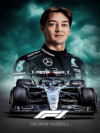 Плед «Джордж Расселл. Звезда команды Мерседес. Формула-1. George Russell. Mercedes Team Star. Formula-1»