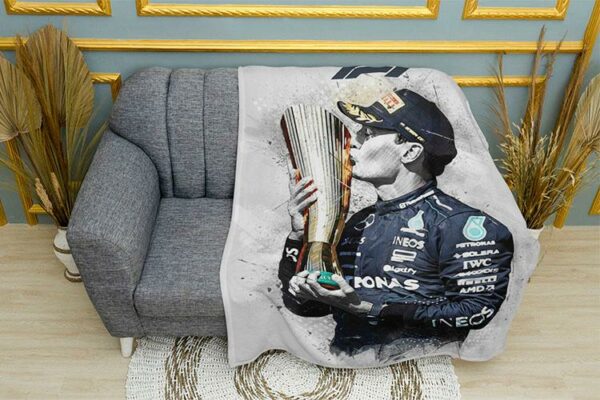 Плед «Джордж Расселл. Золотой кубок. Формула-1. George Russell. Golden Cup. Formula-1»