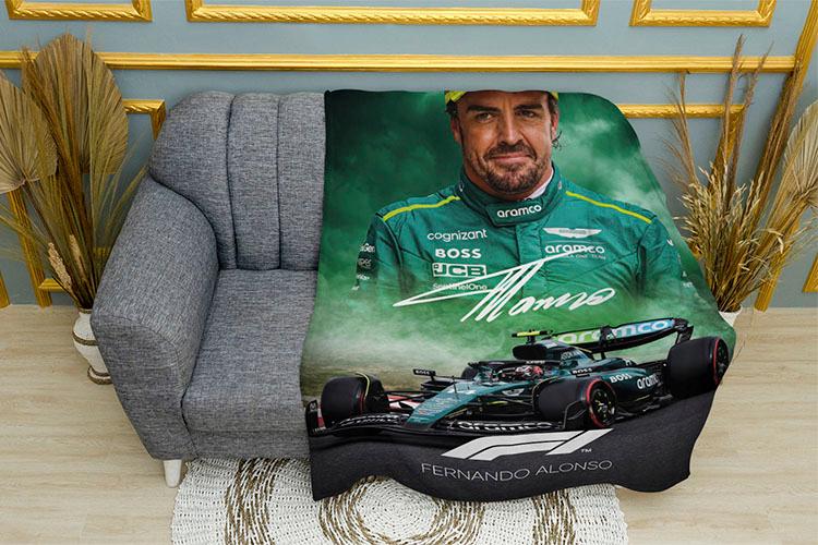 Плед «Фернандо Алонсо. Гонщик. Формула-1. Fernando Alonso. Driver. Formula-1»