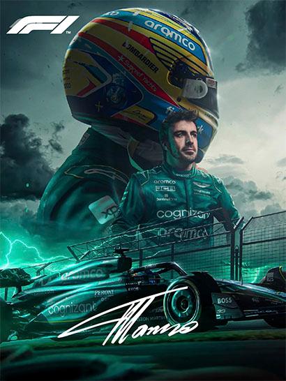 Плед «Фернандо Алонсо. Скорость Астон Мартин. Формула-1. Fernando Alonso. Aston Martin Speed. Formula-1»