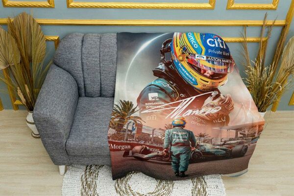 Плед «Фернандо Алонсо. Большая победа. Формула-1. Fernando Alonso. Big victory. Formula-1»