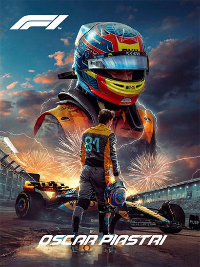 Плед «Оскар Пиастри. Триумф номера 81. Формула-1. Oscar Jack Piastri. Triumph of number 81. Formula-1»