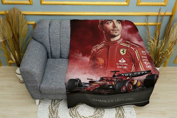 Плед «Шарль Леклер. Ферраари. Формула-1. Charles Leclerc. Ferrari. Formula-1»