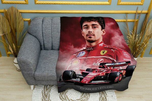 Плед «Шарль Леклер. Гоночный Драйв. Формула-1. Charles Leclerc. Racing Drive. Formula-1»
