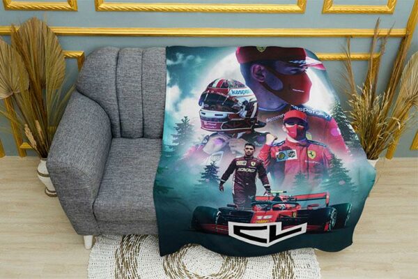 Плед «Шарль Леклер. Путь к Победе. Формула-1. Charles Leclerc. Path to Victory. Formula-1»