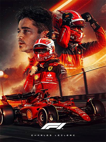Плед «Шарль Леклер. Огненный драйв. Формула-1. Charles Leclerc. Fire Drive. Formula-1»