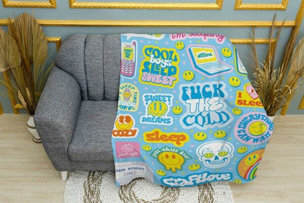 Плед «Сонная интернет-эстетика. Sleepy Aesthetic. Y2K»