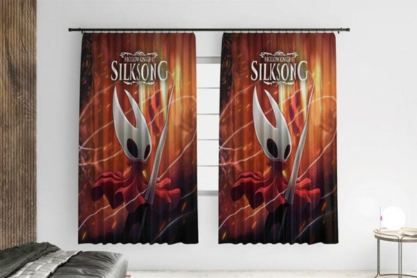 Штора с принтом «Маленький рыцарь. Little knight. Hollow Knight: Silksong»